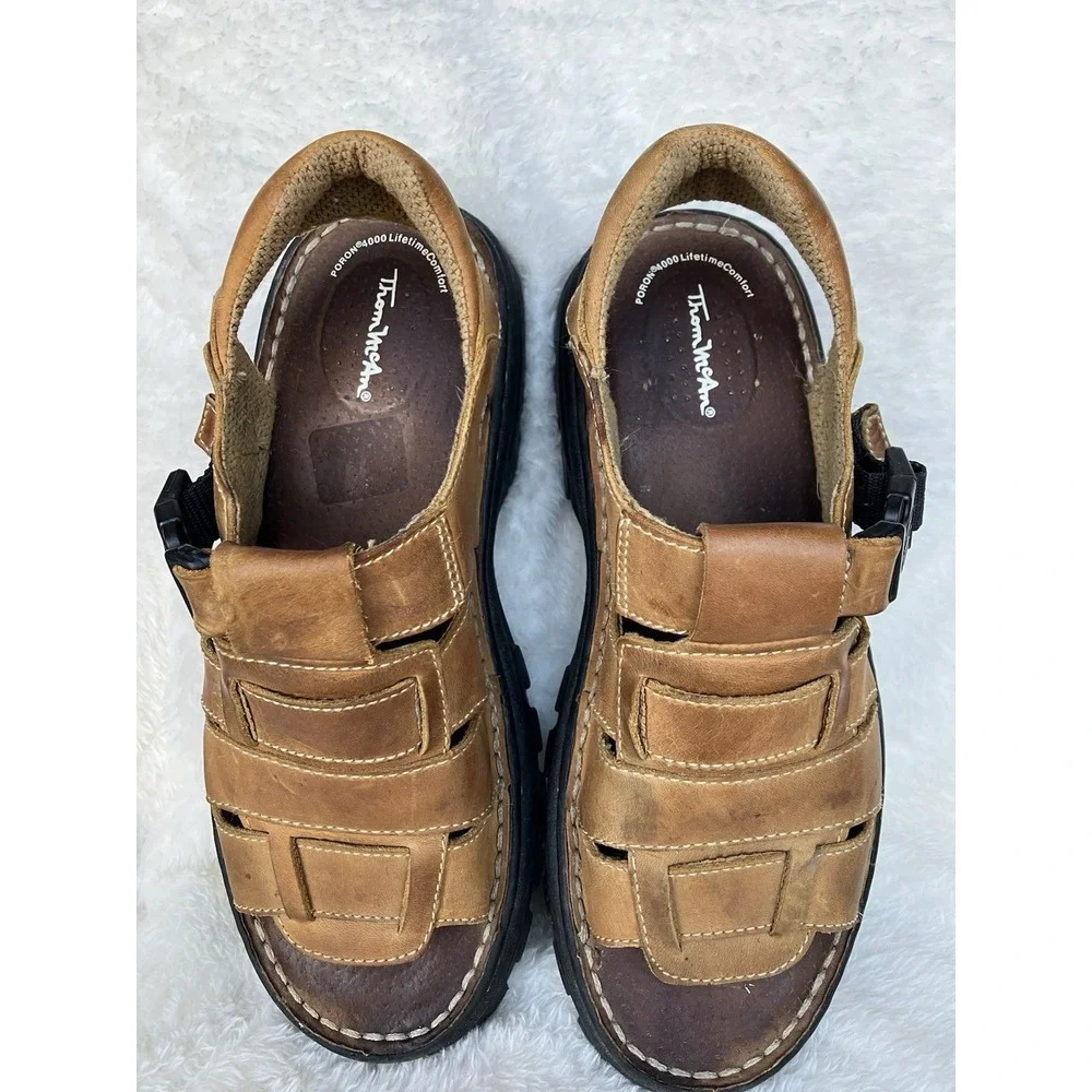 Thom McAn Chunky Heel Fishermen Sandals Men's Size 10